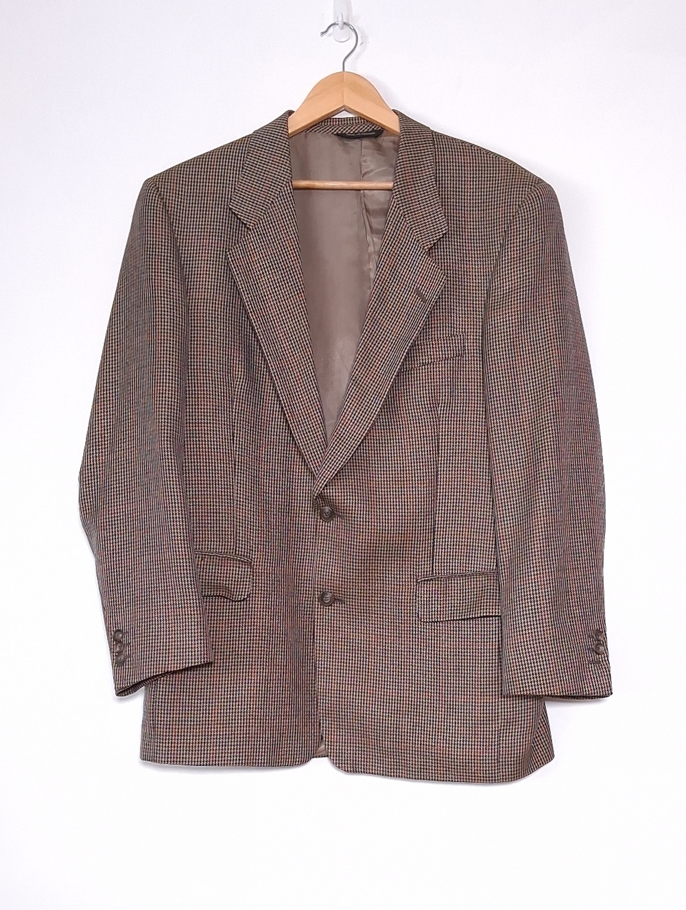 Vintage Blazer Harry Rosen Wool Silk Houndstooth (damaged) Men's Size 41 Reg